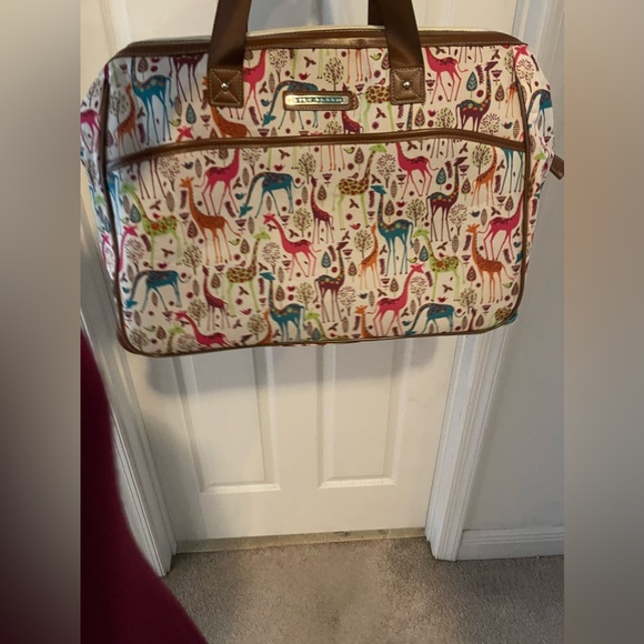 Lily Bloom Bags Lilly Bloom Giraffe Print Rolling Duffel Bag Poshmark